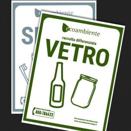 Etichetta stampata in Serigrafia su materiale monomerico con verniciatura serigrafica UV ABSORBER formato 297 x 210